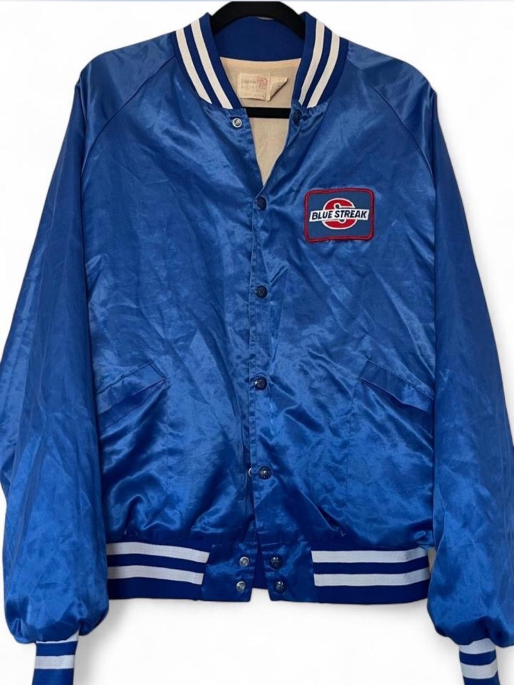 Blue Satin 'Blue Streak' King Louie Men's Bomber Jacket